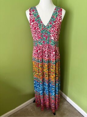 Boden Olympia Jersey V-Neck Maxi Dress